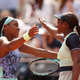 Coco Gauff of The United States interacts with Sloane Stephens of The United States after winning their Women’s Singles Quarter Final match on Day 10 of The 2022 French Open at Roland Garros on May 31, 2022 in Paris, France. (Photo by Clive Brunskill/Getty Images)